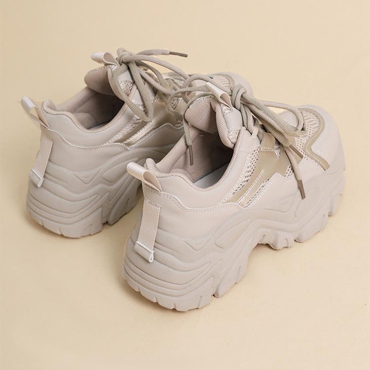 Женские кроссовки на массивном каблуке, модные кроссовки на платформе, женская повседневная обувь на танкетке для женщин