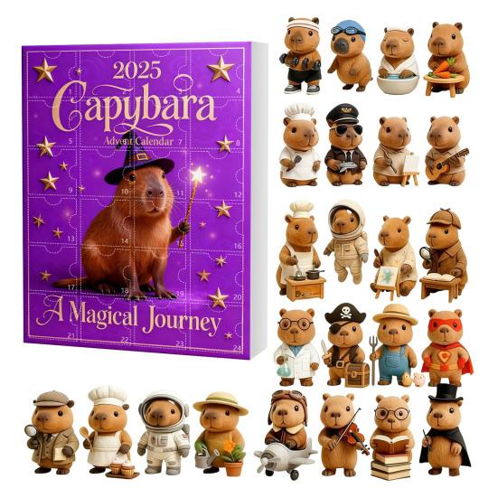 Рождественский кулон в виде мультяшной капибары, 24-дневный рождественский календарь обратного отсчета, праздничный декор