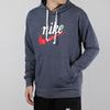 Nike Heritage 2.0 Logo Print Knit Hoodie With Fleece Lining Men Hoodie Dark-Grey BV2934-410