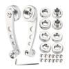 2-Piece Alloy Window Handle Riser Winder Crank for Classic Chevrolet Cars (Silver)