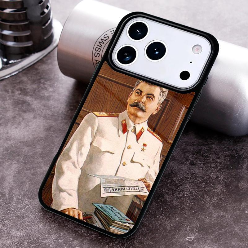 USSR CCCP Stalin Phone Case For iPhone 17,16e,15,14,13,12,11,Mini,Pro,MAX soft Silicone Cover