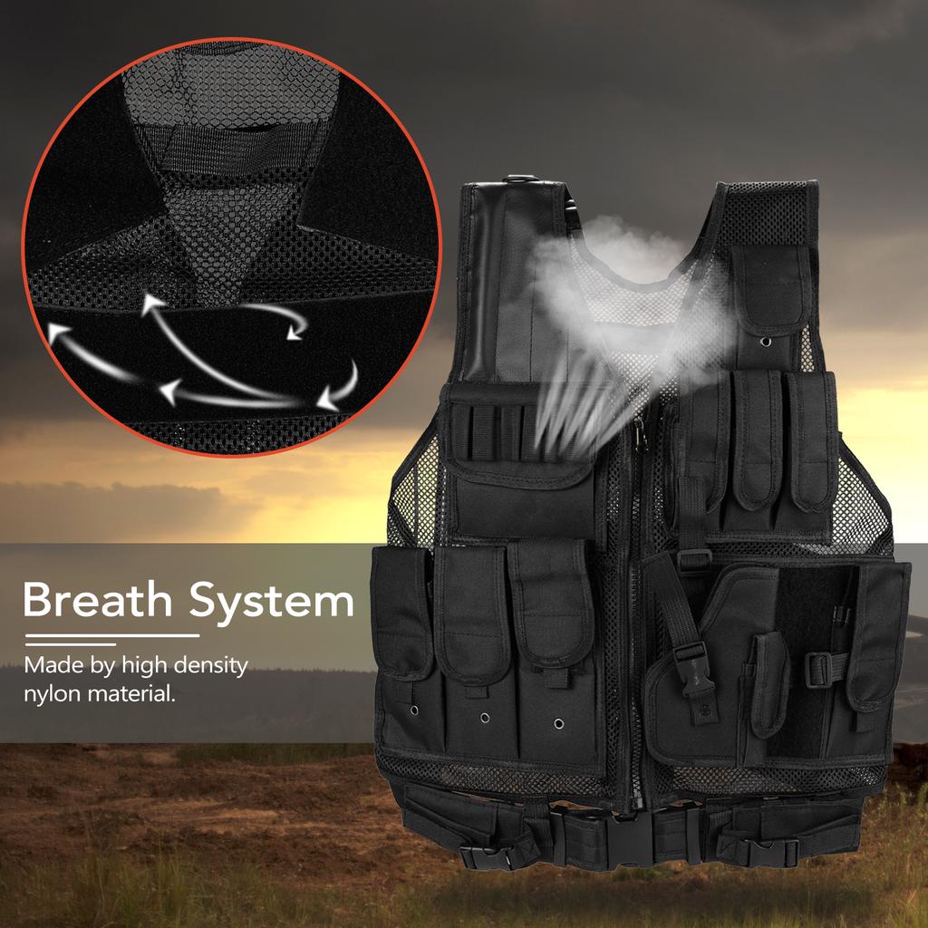 Многофункциональный дышащий жилет На открытом воздухе Быстрая разборка Защитный жилет CS для тренировок