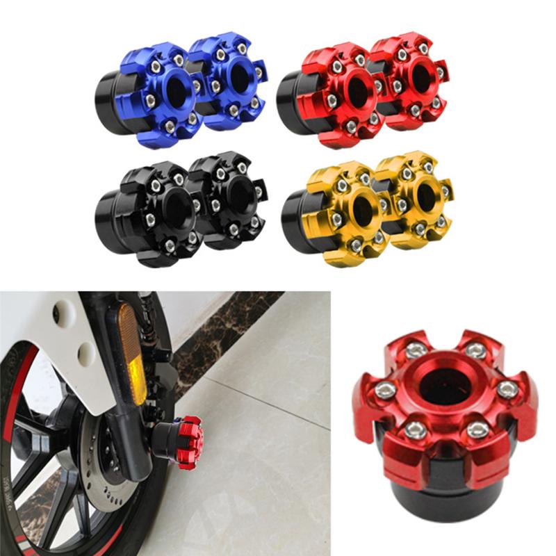 2pcs/pair Motorcycle Modification Anti Drop Cup Ghost Fire Electric Vehicle Front Shock Absorber Metal Front Fork Cup Decoration