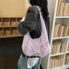Женская нейлоновая сумка-тоут в корейском стиле со сладким бантом, вместительная повседневная сумка через плечо и на плечо, универсальная повседневная сумка