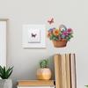 Painted Small Flower Basket Butterfly Bedroom Living Room Switch Background Beautification Wall Stickers