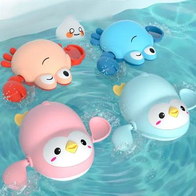 Летние Игрушки для Ванны Детские Плавательные Заводные Куклы Играющие в Воде Купание Младенцев Милые Забавные Детские Ванная Комната Душ Ванна Животные Игрушка