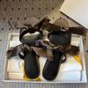 Bow Flat-bottomed Cool Slippers Women's New One-word Open-toed High-heeled Slippers