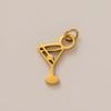 Stainless Steel DIY Cactus Coffee Cup Love Butterfly Pendant Vacuum Plated Gold in Furnace charms for jewelry