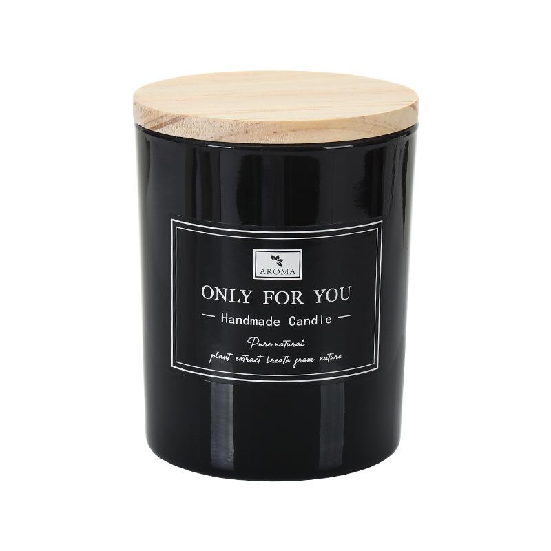 Ароматическая свеча большой емкости стеклянная креативная деревянная крышка соевый воск аромат украшение