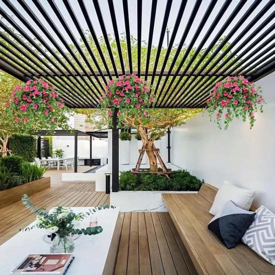 Artificial Morning Glory Flower Realistic Home Office Table Centerpiece Wedding Dropping Faux Petunia Flower Hanging Fake Floral Arrangement