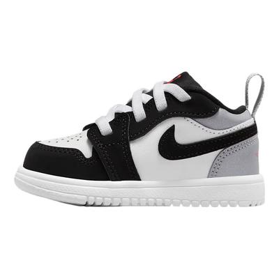 Кроссовки Air 1 Low ALT SE TD белые черные матовые серебристые детские огненно-красные IB3886-106