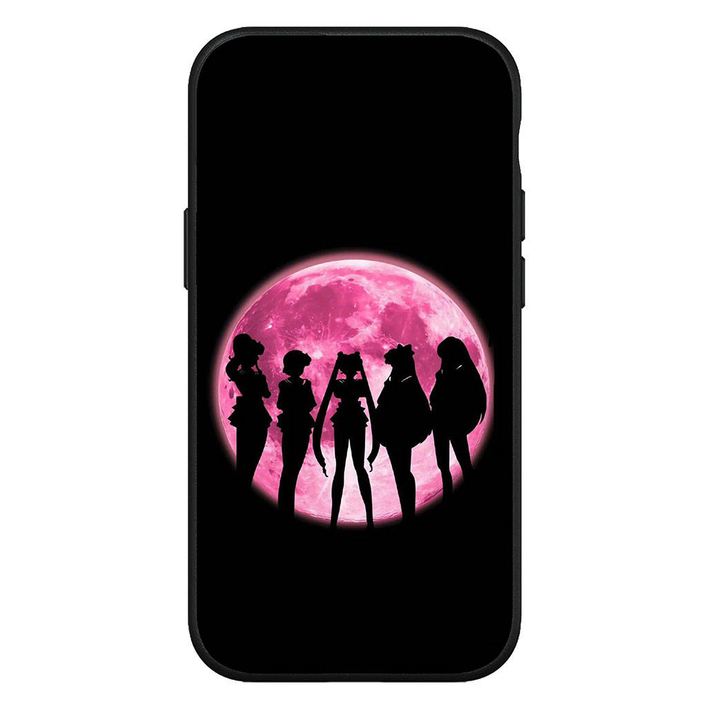 Чехол для iPhone 16 15 Xiaomi Redmi Note 14 13 12 11 Pro Max X 8 16e Samsung Galaxy S25 S24 S23 Moto OPPO Huawei Cat Sailor Anime Moon милый чехол для телефона