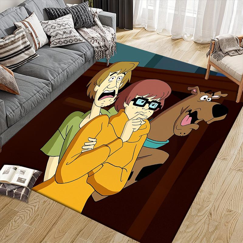 Квадратный ковер Scooby-Doo Classic Element, Нескользящий коврик для пола в спальню, Идеальный подарок для фанатов.chl