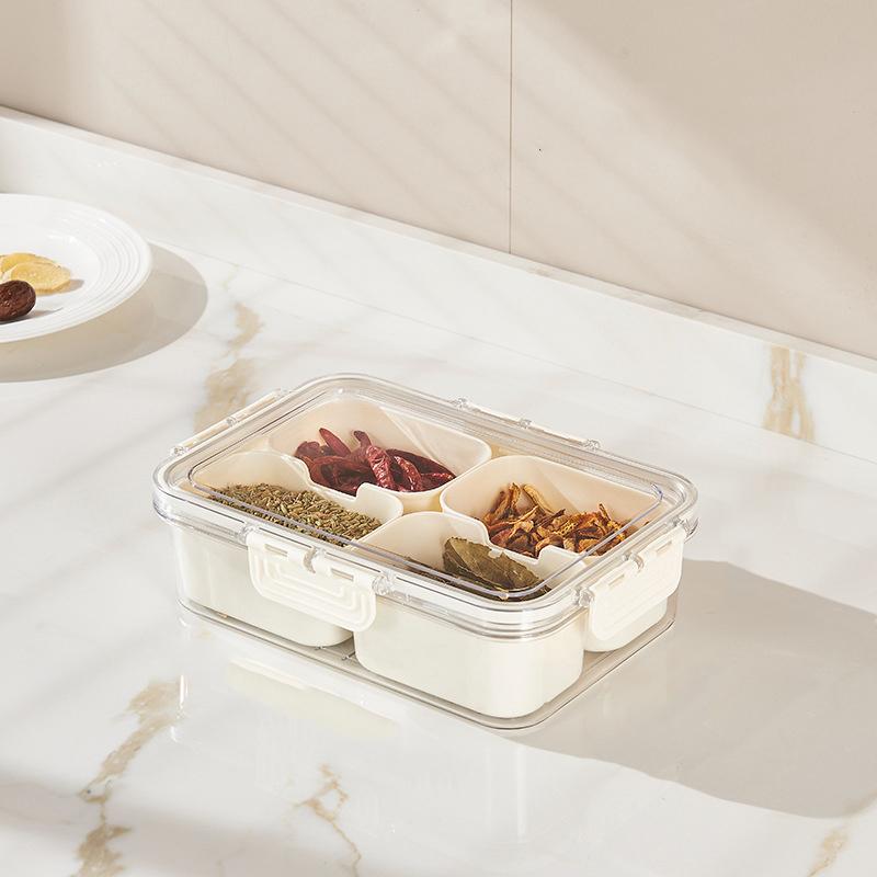 Контейнер Snackle Box с крышкой и ручкой, портативный контейнер для закусок, 8 отделений, разделенный поднос для сервировки, прозрачный органайзер для хранения