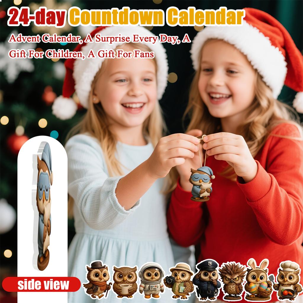 2D Акриловая Подвеска Коробка-сюрприз, Адвент-календарь, Сюрприз для друзей и семьи