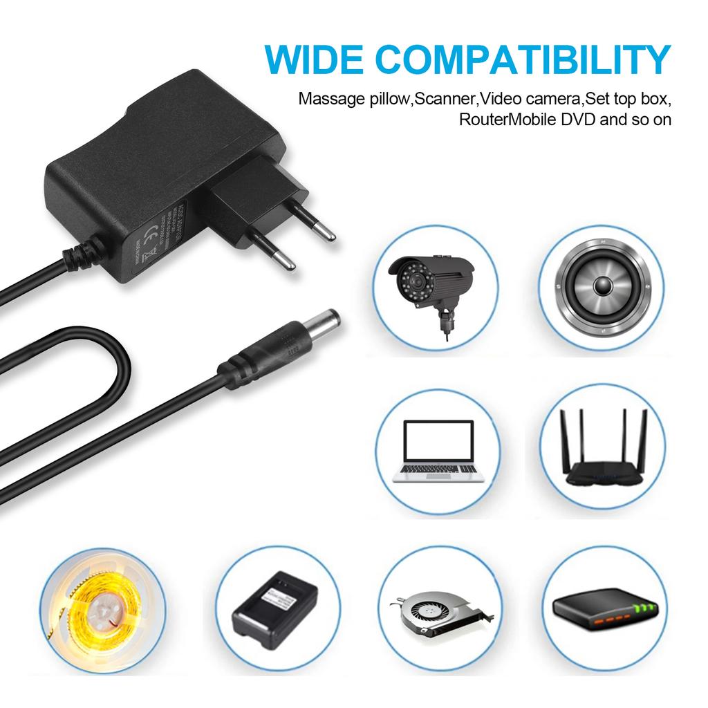 Universal LED Power Supply Adapter 5V 12V 24V AC to DC Transformer 1A 2A 3A 5A 8A 10A for LED Strip Lights Global Plug