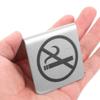 Stainless Steel No Smoking Hotel Restaurant Club Offices Hospitals Table Tent Signs For Non-Smoking Stand