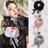 Plush Winter Small Scarf Thick Warm Neck Wrap New Tie Earmuffs