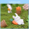 Adorable Resin Miniature Sleeping Animals Cute Pig Rabbit Cat Dog For Diy Fairy Garden