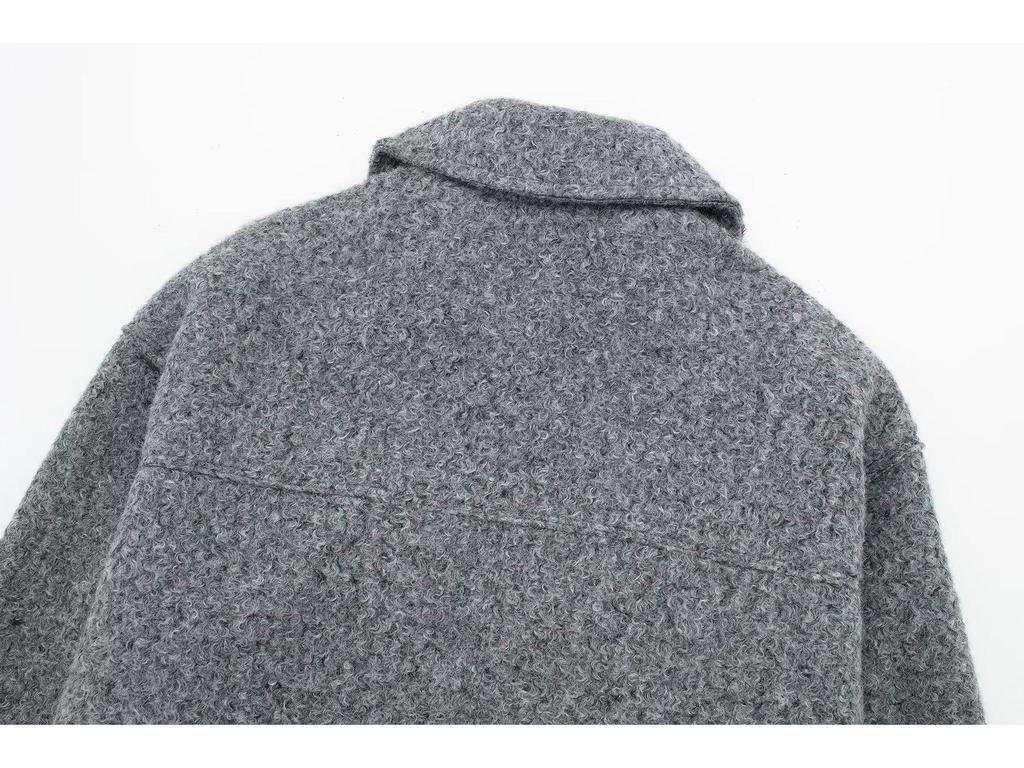 Трендовый женский твидовый короткий жакет 2024 - Европейская и американская уличная мода для весны/осени