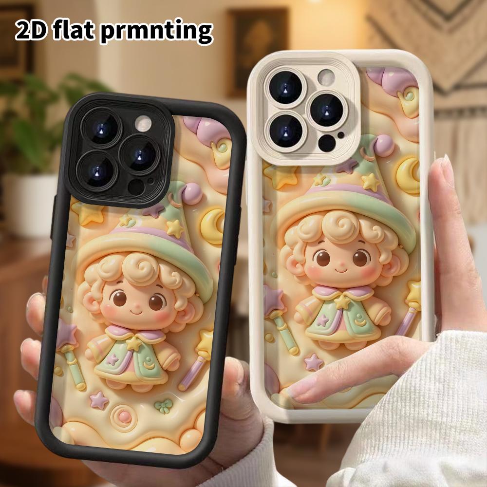 Чехол для телефона: 2D плоский дизайн, подходит для защитных чехлов iPhone 18, 17, 16, 15, 14, 13 Pro, Маленький волшебник, идеальный для Рождества и Хэллоуина holi