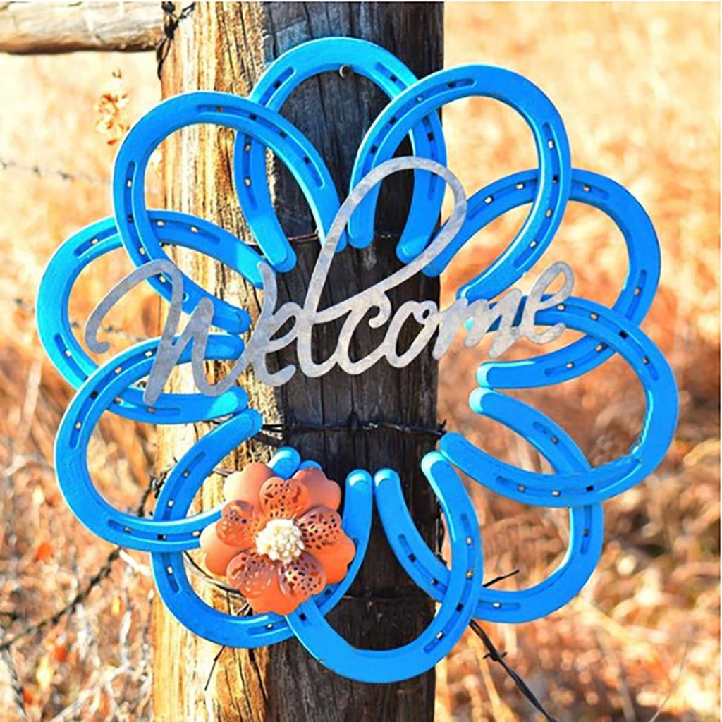 Tuscom Металлическое искусство Подкова Венок Подкова Крест Открытый двор Ремесла