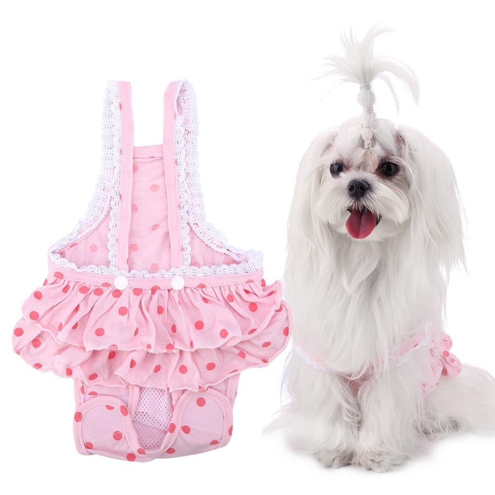 Suspender Style Pet Period Pants Absorbent Dog Suspender Panties Dog Diaper Skirt Home Wear
