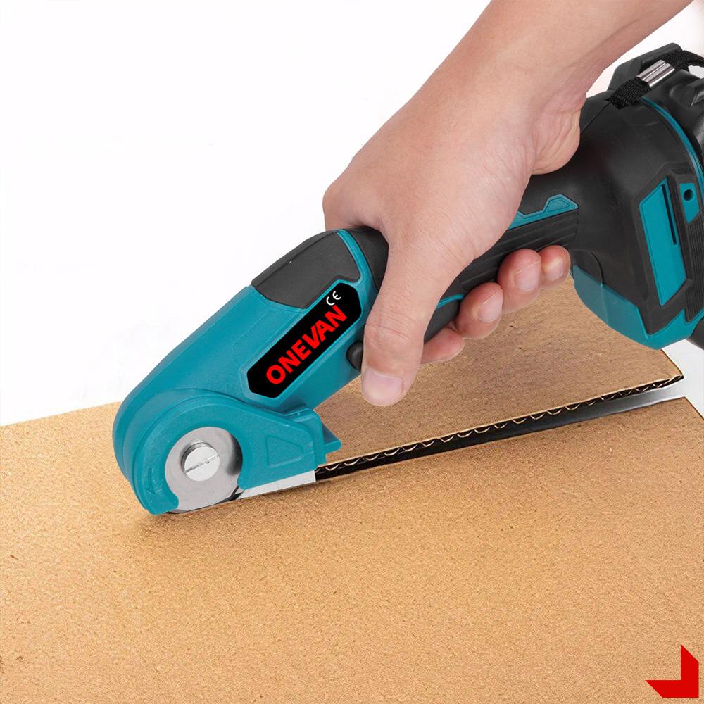 ONEVAN 800 Вт Аккумуляторные Электрические Ножницы Резак для Ткани Металла Ковровых Покрытий Инструменты для Резки Алюминиевый Сплав Нержавеющая Сталь Резак Для Аккумулятора Makita