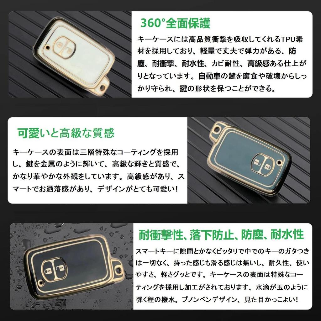 ZANEKO Aqua Key Case Fits Toyota Prius Crown Majesta 86 Land Cruiser Prado Key Cover (White)