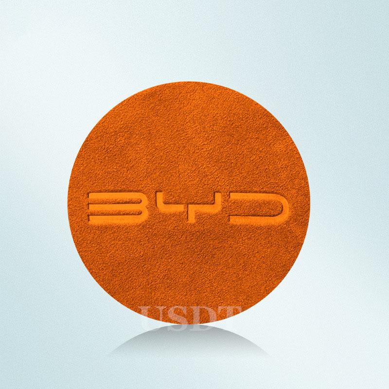 for BYD Seal Atto 4 EV 2024 2025 2026 Car Steering Wheel Front Emblem Badge Suede Sticker