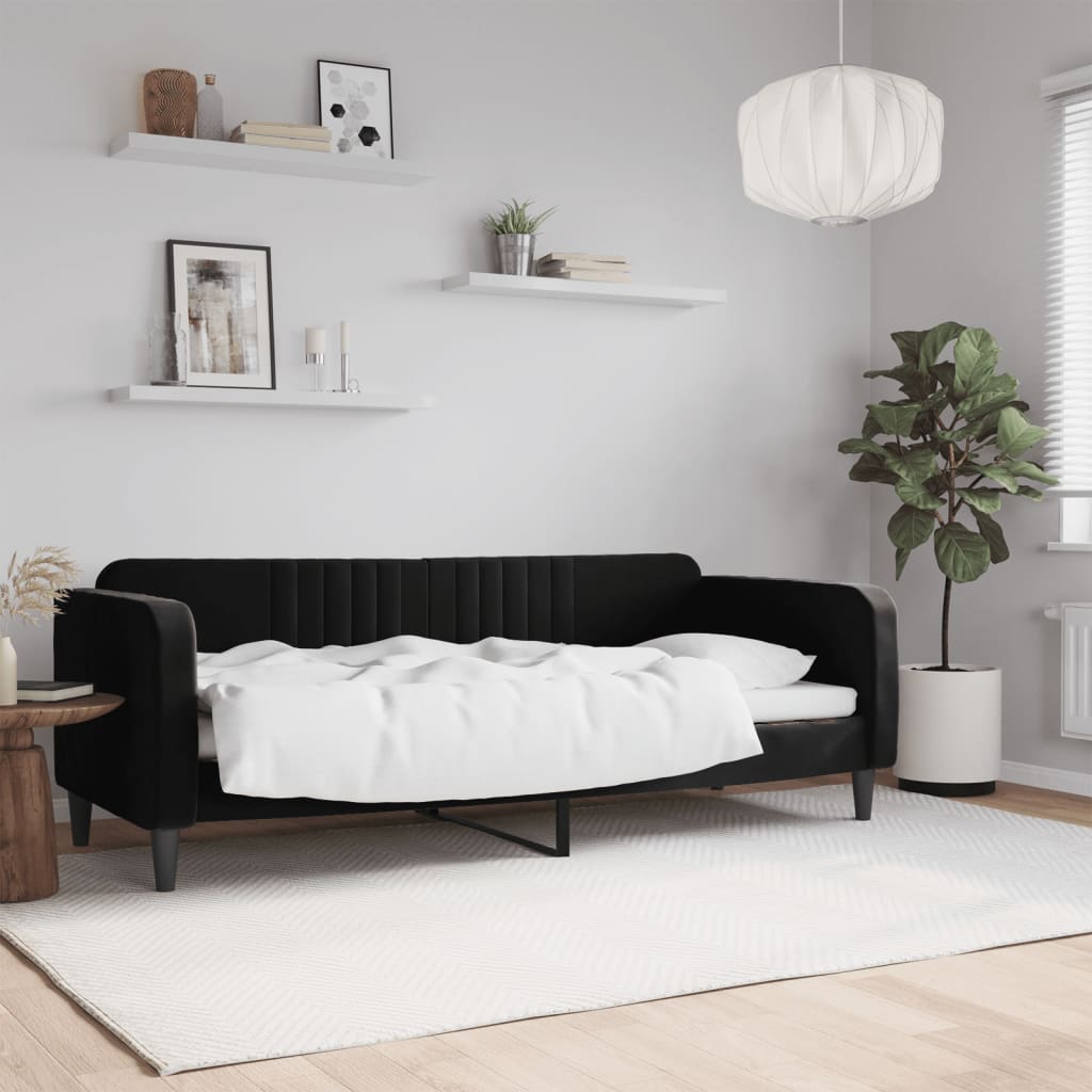 Daybed Black 80x200 cm Velvet