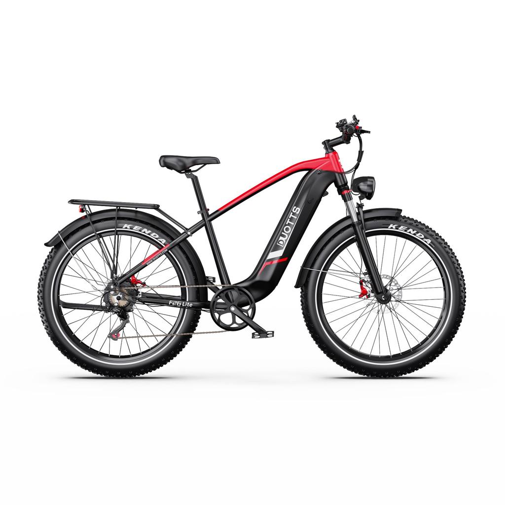 DUOTTS F26 Lite 26" Fat Tire Electric Bike, 500W Motor, 90km Extended Range, Hydraulic Brakes, APP Connectivity for Urban and Light Trail Riding.