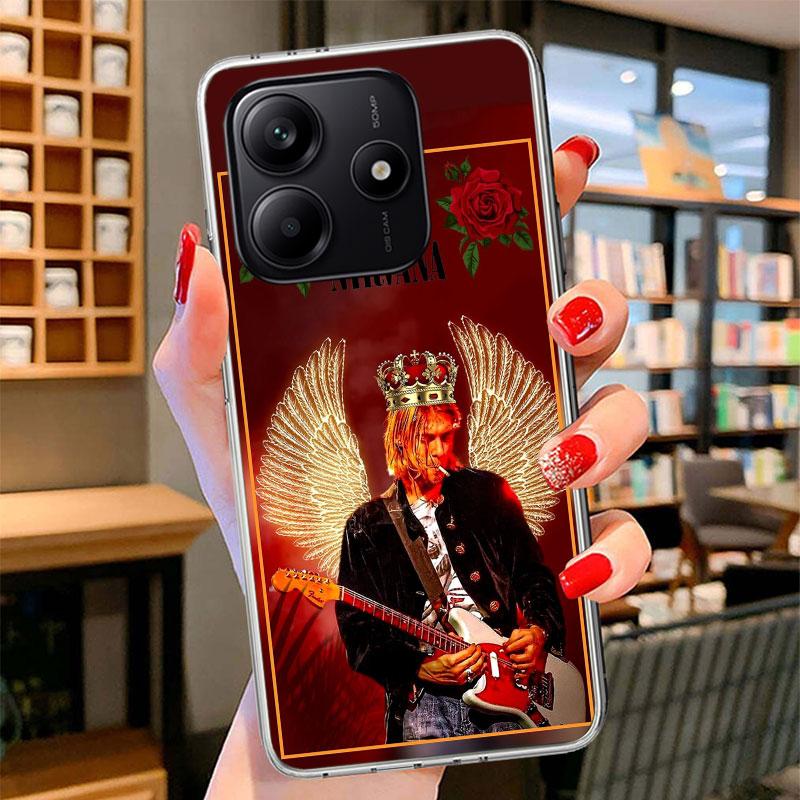 Ретро-певец Курт Кобейн Чехол для телефона Для Xiaomi Redmi Note 15 14 13 12 11 10 Pro Plus 14S 12S 11S 11T 11E 10S Мягкий Чехол-ракушка R