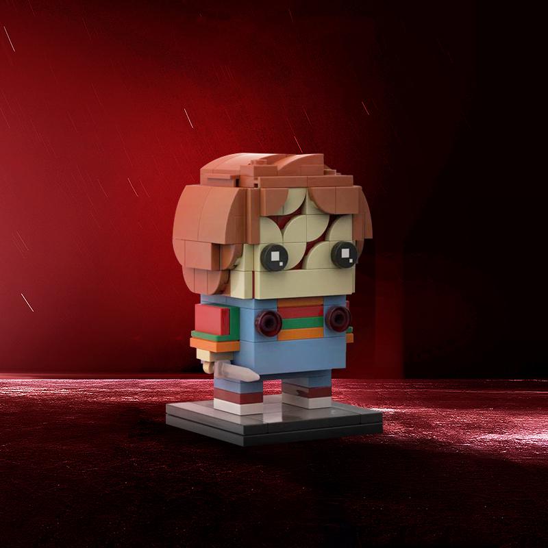 MOC Brickhead Чаки Модель Строительные блоки Ужасы Куклы-убийцы Сборные кирпичики Игрушка Детский подарок на день рождения DIY Креативные игрушки