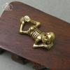 NEW Pure Copper Skull Skeleton Man Statue Vintage Punk Keychains Figurines Desk Decorations Living Room Decor Ornament Crafts