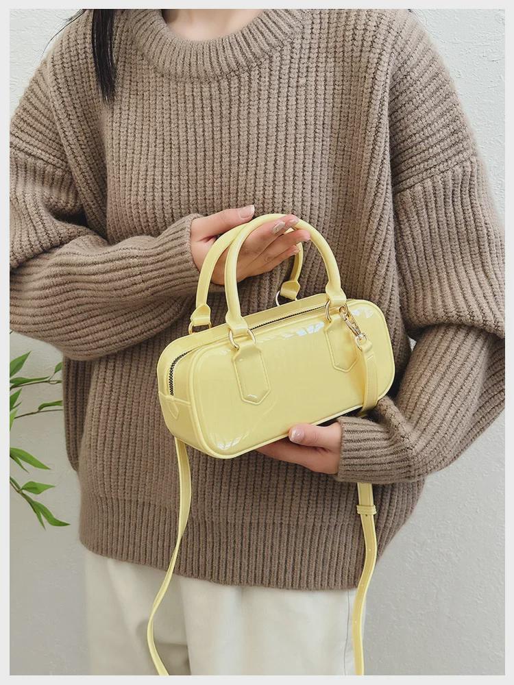 2025 Модная сумка-подушка через плечо из ПВХ-желе карамельного цвета - Большая вместительная женская сумка