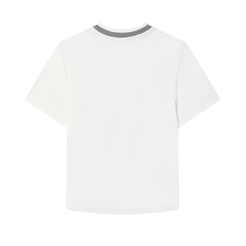 Men's FILA T-Shirts Men's Mist White Crew Neck Moderate