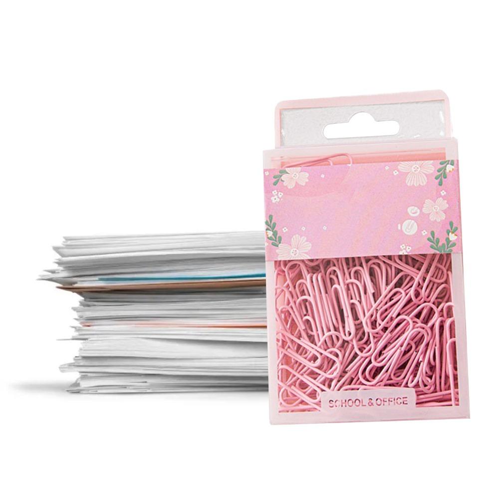 70 Pcs Pink/ Purple/ Green Small Paper Clips Vibrant Color Metal Paper Clips  Document Binding