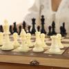 Магнитная шахматная игра 2-в-1 Деревянная складная шахматная доска Ящик для хранения фигур Портативная Детская и взрослая Классическая стратегическая шахматная игра