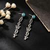 Trendy Southwestern Cowboy Style Eco-friendly Alloy Letter Pendant Earrings