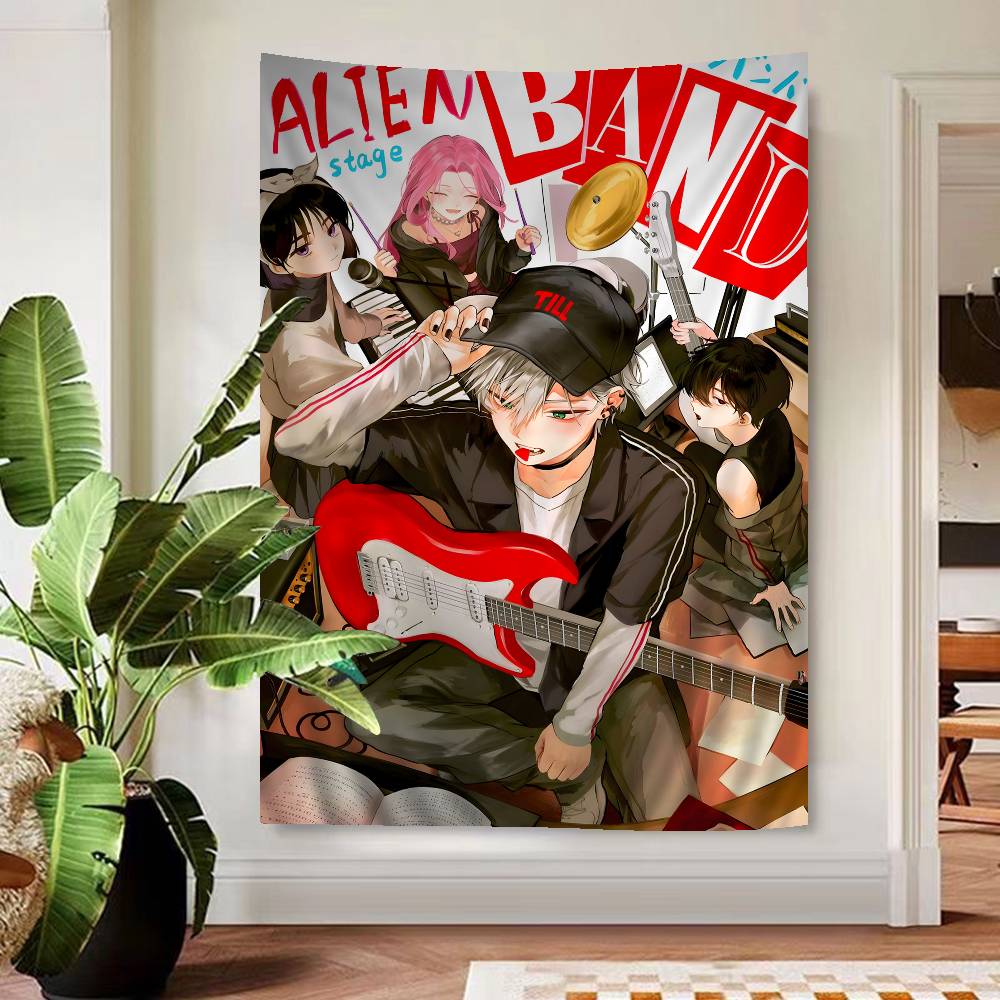 Anime pop aALIEN STAGE Colorful Tapestry Wall Hanging Bohemian Wall Tapestries Mandala Wall Art Decor