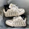 Винтажные дышащие мужские кроссовки с буквами, кроссовки на платформе, модная повседневная обувь для женщин, бег, уличный дизайн, обувь