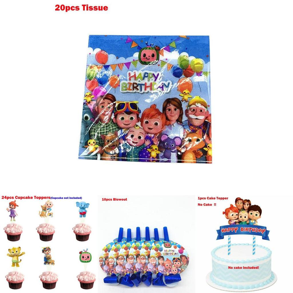 Vibrant Family Birthday Party Supplies Set With Cheerful Plates And Decor Elements