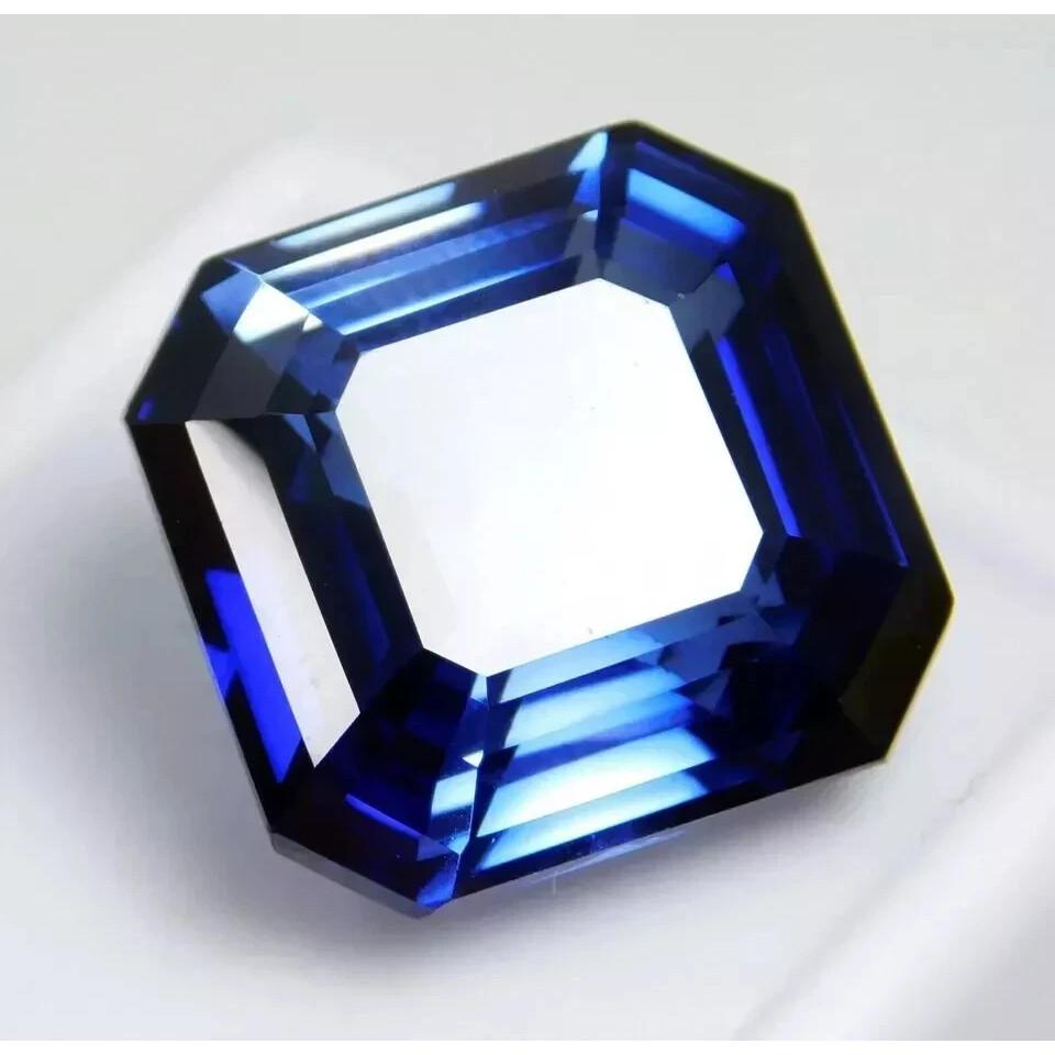 Natural Sapphire Blue Color 22-24 Ct Asscher Cut Certified Beautiful Gemstone