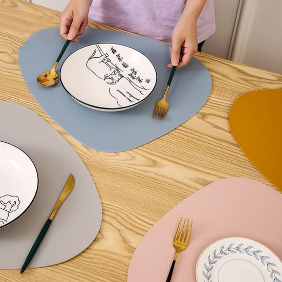 Западный коврик для столовых приборов, цветной овальный дизайн, термостойкий, легко чистящийся кухонный защитный коврик для обеденного стола