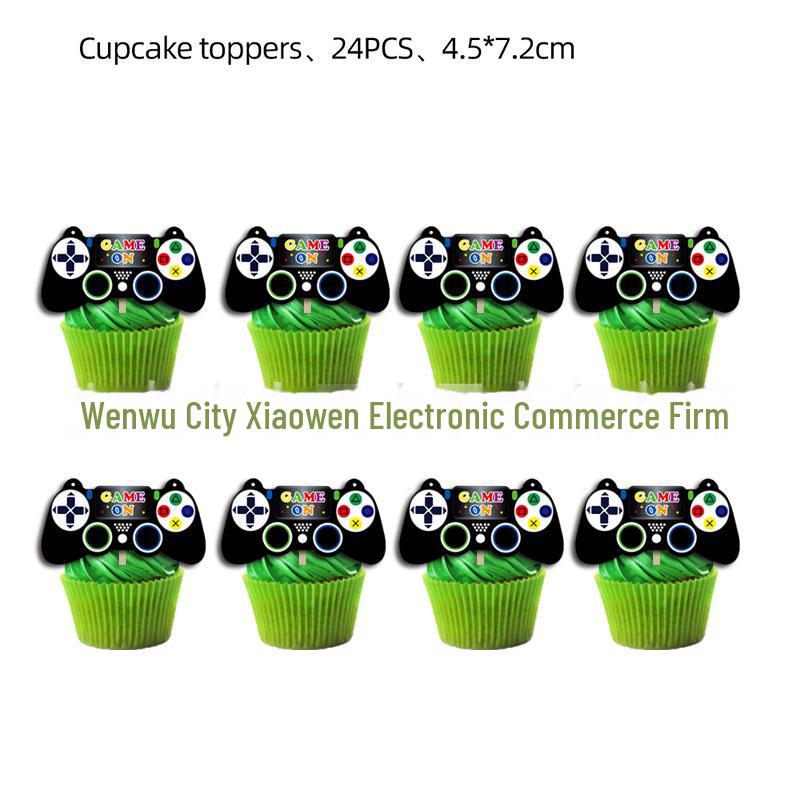 Игровой контроллер для вечеринок: Включает бумажные тарелки, чашки, полотенца и украшения.