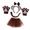 5pcs Lovely Headwear Bow Tail Skirt Set Fancy Dress Up