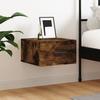 VidaXL Wall-mounted Bedside Table Smoked Oak 35x35x20 Cm 829846