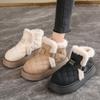 2024 Velcro Модная женская обувь Plus Velvet Выходная обувь большого размера из хлопка Водонепроницаемые зимние ботинки Широкие ноги Полные беременные женские хлопковые туфли
