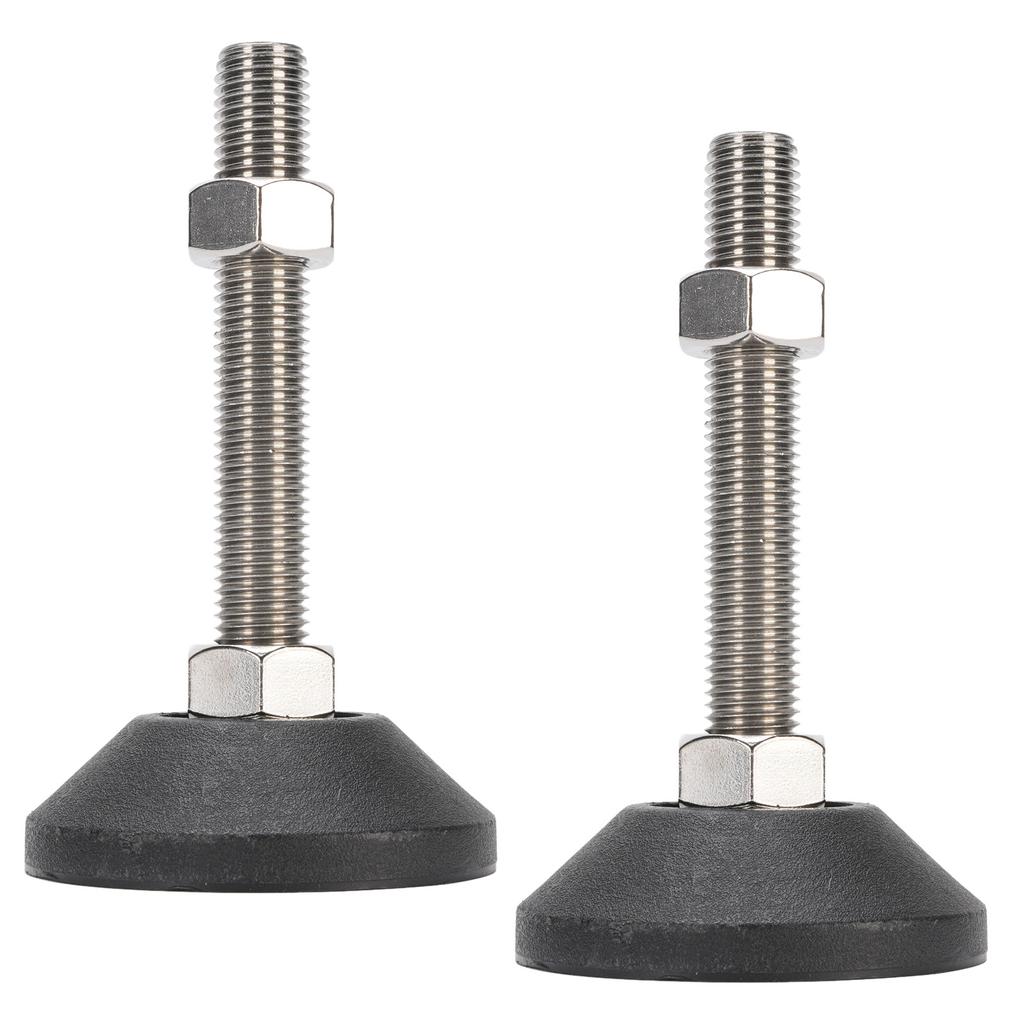 2 шт. Регулируемые ножки M16, регулировка высоты 100 мм, круглое основание 80 мм, нескользящие мебельные регуляторы для